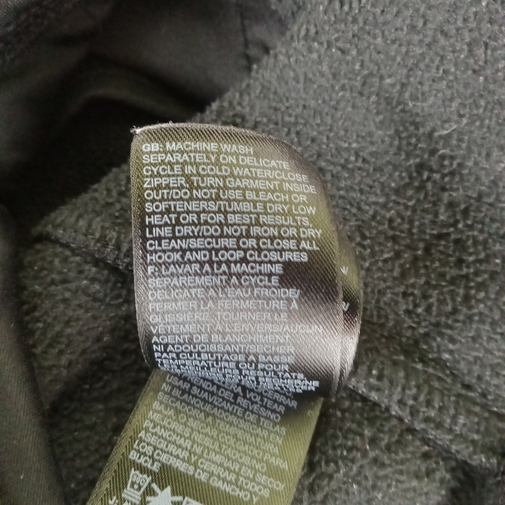 The North Face Recover Up Fleece Hooded Jacket Womens Large Black Gray Quilted - Picture 7 of 11